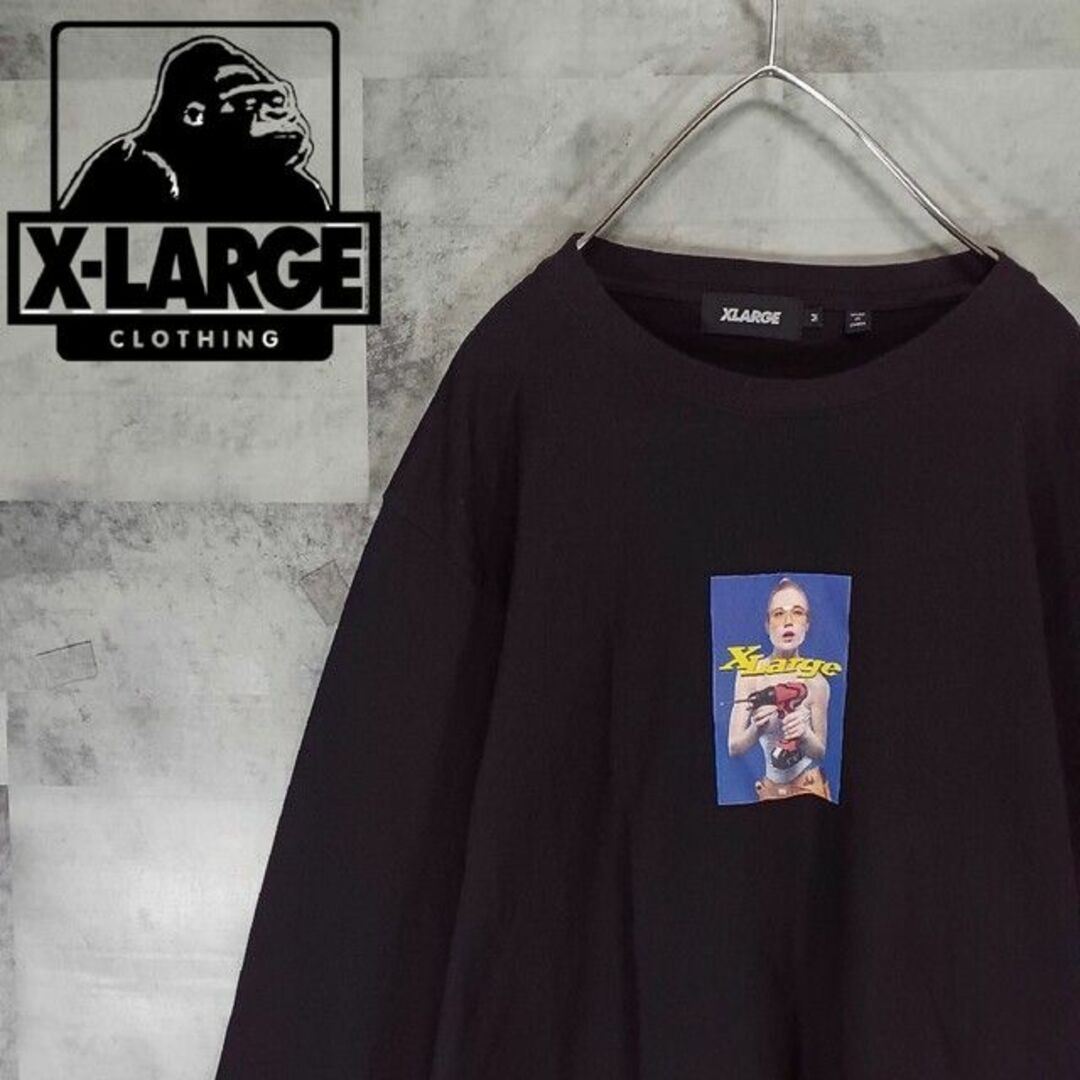 XLARGE(エクストララージ)のXLARGE エクストララージ メンズ ロンT M ブラック ストリート メンズのトップス(Tシャツ/カットソー(七分/長袖))の商品写真