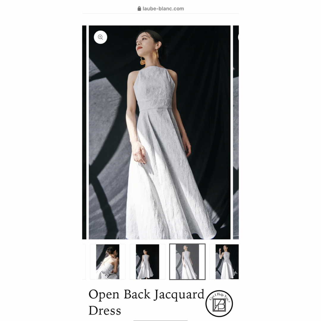 ánuans(アニュアンス)の【新品未使用】Open Back Jacquard Dress レディースのワンピース(ロングワンピース/マキシワンピース)の商品写真