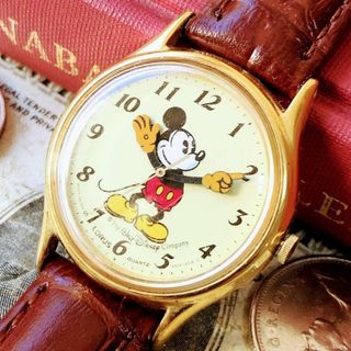 ディズニー(Disney)の#2876【超可愛い！】 ディズニー ミッキーマウス 腕時計 クォーツ 動作良好(腕時計(アナログ))