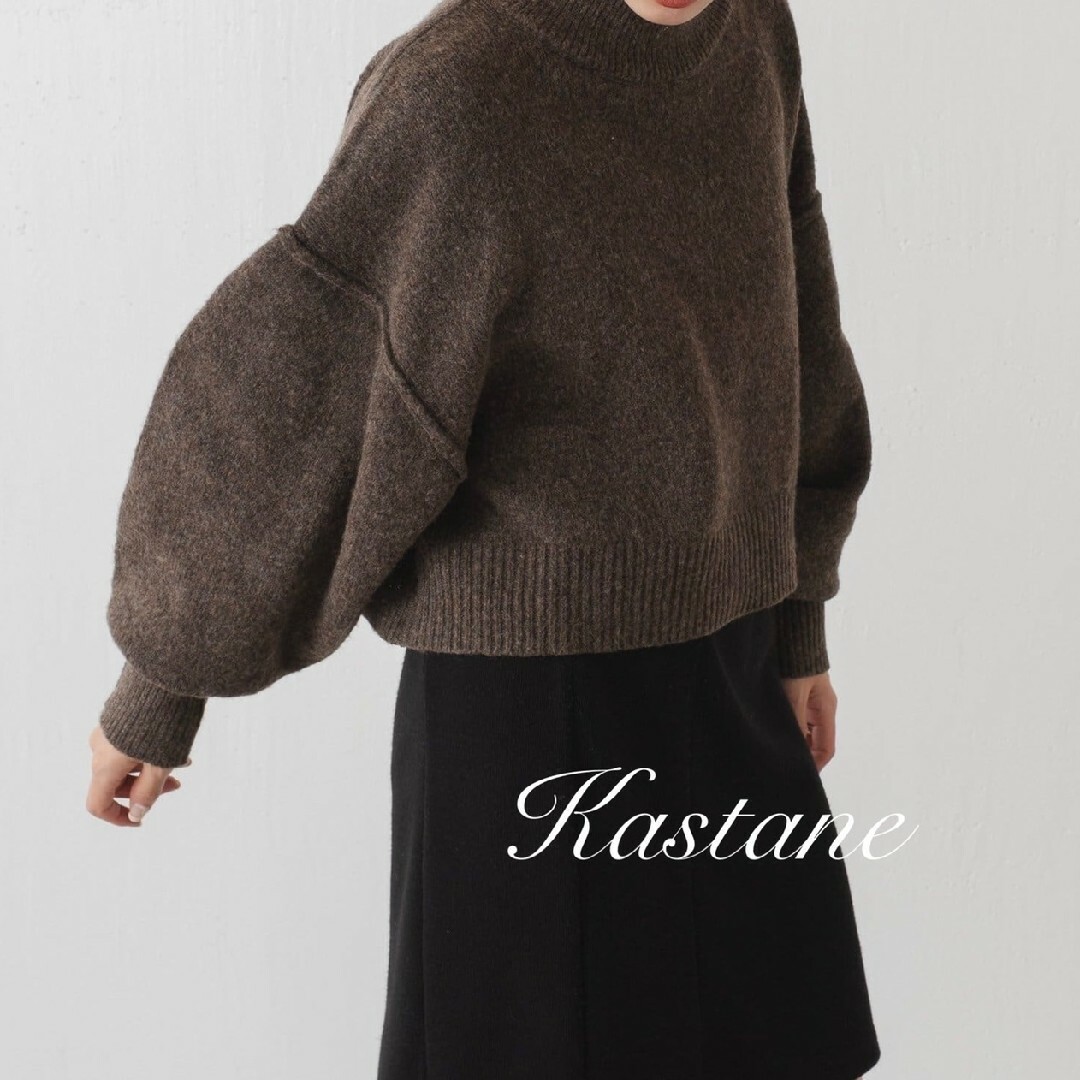 Kastane(カスタネ)の新品 Kastane ハイネッククロップドニット レディースのトップス(ニット/セーター)の商品写真