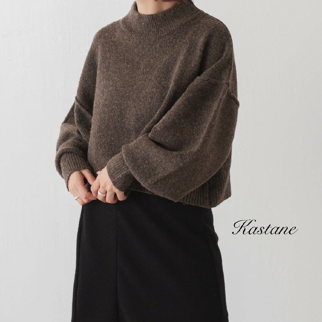 Kastane(カスタネ)の新品 Kastane ハイネッククロップドニット レディースのトップス(ニット/セーター)の商品写真