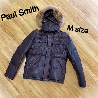 ポールスミス(Paul Smith)のPaul Smith★レザーダウンジャケット(フード付)(ダウンジャケット)