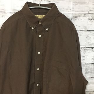 アートヴィンテージ(ART VINTAGE)の【希少】ROUNDTREE YORKE ヴィンテージ 長袖シャツ L 茶色(シャツ)