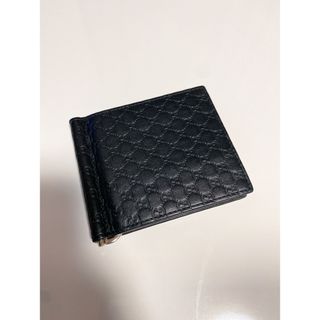 Gucci - 【美品:最終値引！】GUCCI マネークリップ財布　ブラック