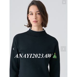 アナイ(ANAYI)のANAYI 2023AW【試着のみ】人気完売品♡パールネックニットプルオーバー(ニット/セーター)