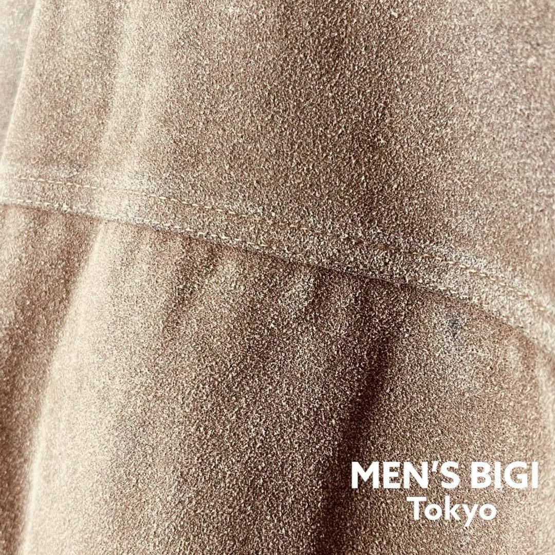 MEN'S BIGI(メンズビギ)の【メンズビギ】シングルライダース レザージャケット L ブラウン コットン メンズのジャケット/アウター(レザージャケット)の商品写真