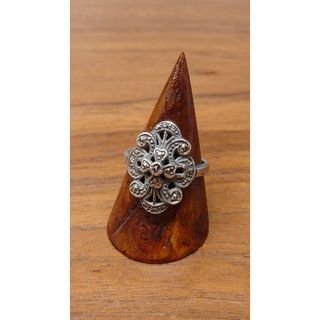 Vintage Silver 925 Marcasite Design Ring(リング(指輪))