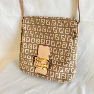 フェンディ(FENDI)の【大人気】FENDI フェンディ　ショルダーバッグ　ズッキーノ　ベージュ　ピンク(ショルダーバッグ)