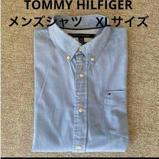 トミーヒルフィガー(TOMMY HILFIGER)のTOM MY HILFIGER メンズシャツXL 水色(シャツ)