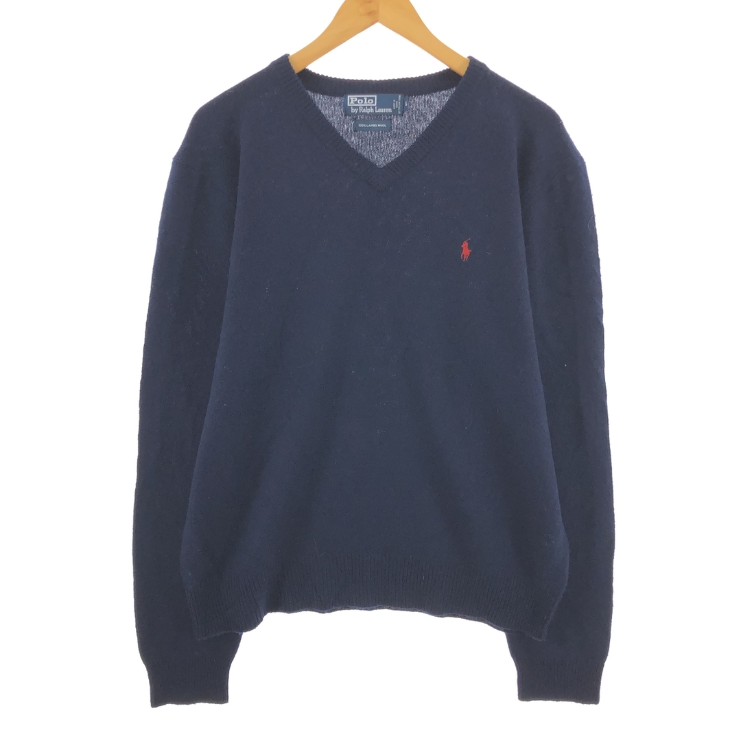 Ralph Lauren(ラルフローレン)の古着 ラルフローレン Ralph Lauren POLO by Ralph Lauren Vネック ラムウールニットセーター メンズXL /eaa405193 メンズのトップス(ニット/セーター)の商品写真