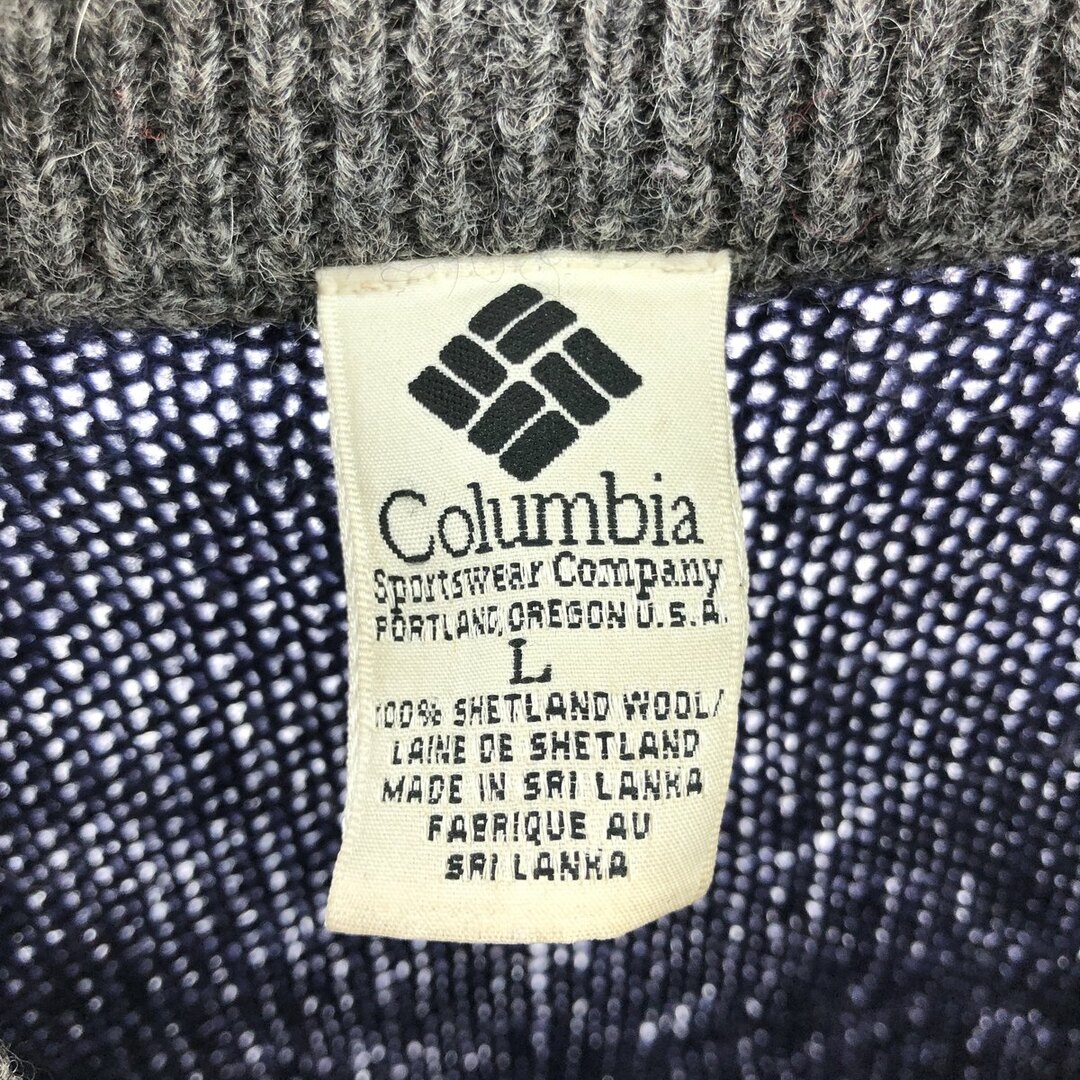 Columbia(コロンビア)の古着 コロンビア Columbia Vネック ウールニットセーター メンズL /eaa405190 メンズのトップス(ニット/セーター)の商品写真