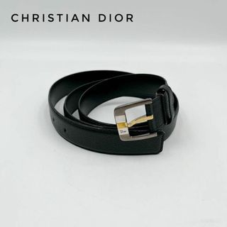 クリスチャンディオール(Christian Dior)の☆美品☆Christian Dior ベルト 黒 ブラック金具 ブランド(ベルト)