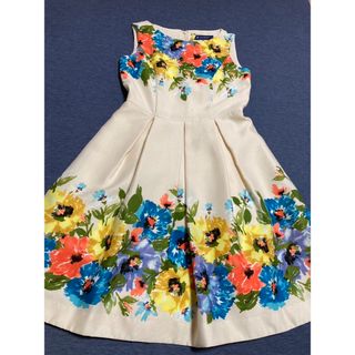 エムズグレイシー(M'S GRACY)の【クリーニング済・美品】M's GRACY 花柄　ワンピース　38サイズ(ひざ丈ワンピース)