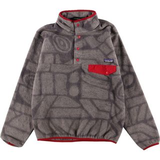 パタゴニア(patagonia)の古着 15年製 パタゴニア Patagonia 総柄 シンチラスナップT STY25580FA15 フリースプルオーバー メンズS /evb003023(その他)