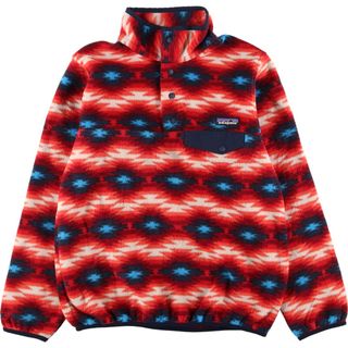 パタゴニア(patagonia)の古着 15年製 パタゴニア Patagonia 総柄 シンチラスナップT STY25455FA15 フリースプルオーバー レディースM /evb003074(その他)