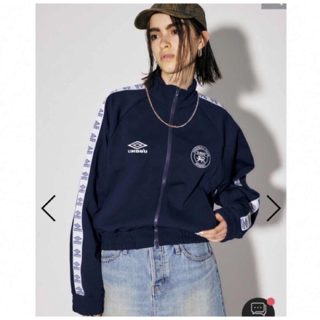 moussy(マウジー)のMOUSSY UMBRO JERSEY トップス♡ネイビー レディースのジャケット/アウター(その他)の商品写真