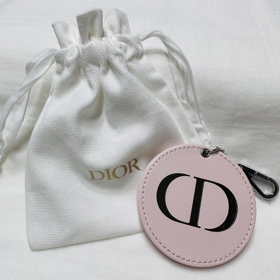 Christian Dior(クリスチャンディオール)のChristian Dior ディオール ノベルティ ミラー 巾着ポーチ 新品♪ レディースのファッション小物(ミラー)の商品写真