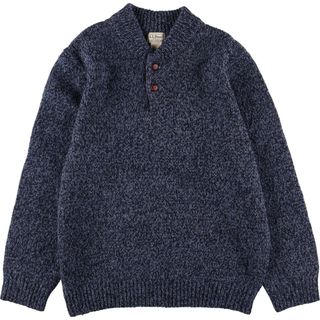 エルエルビーン(L.L.Bean)の古着 エルエルビーン L.L.Bean Vネック ハーフボタン ウールニットセーター メンズXL /eaa405180(ニット/セーター)