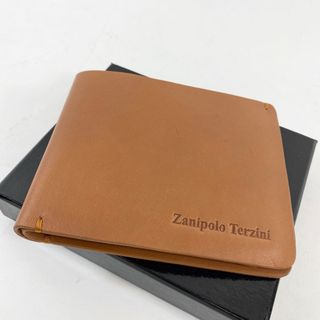 ザニポロタルツィーニ(Zanipolo Terzini)の本革 二つ折り 財布 レザーウォレット メンズ おしゃれ 薄型 ブラウン(折り財布)