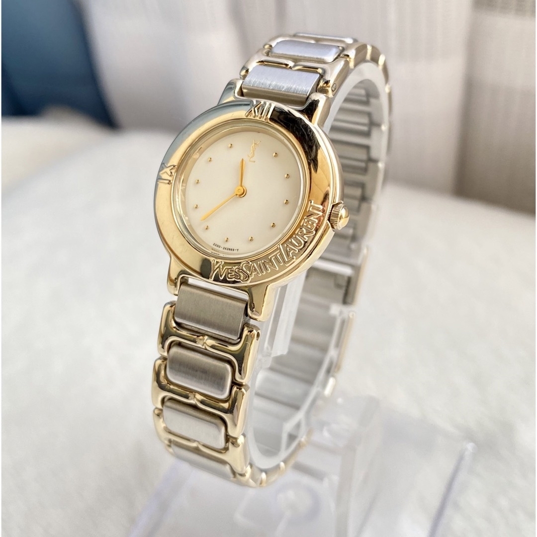 Yves Saint Laurent - YSL WATCH イブサンローラン アイボリー文字盤 Yves Saint Laurent - YSL WATCH イブサンローラン アイボリー文字盤