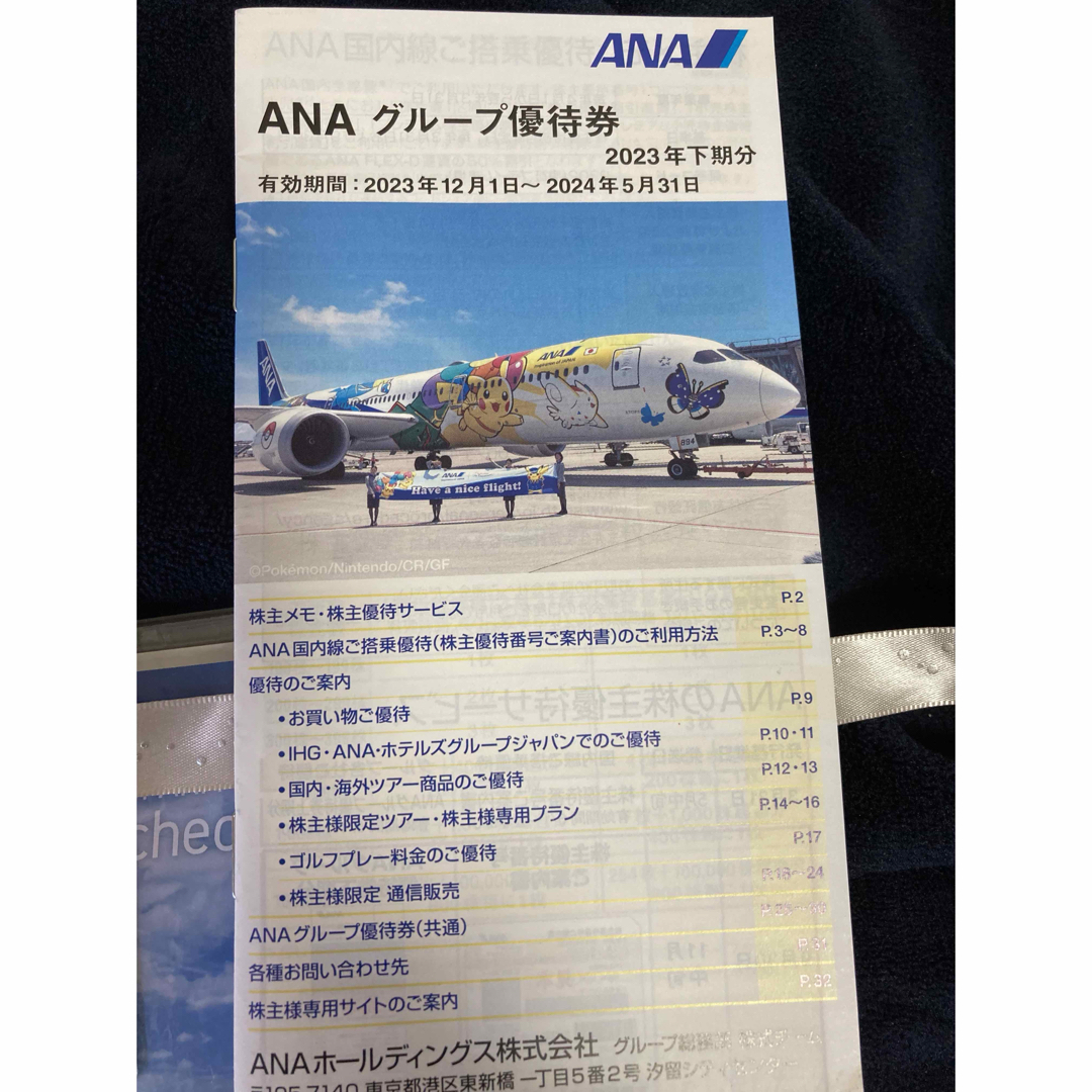 ANA(全日本空輸)(エーエヌエー(ゼンニッポンクウユ))のANA株主優待券　2枚　匿名配送　 チケットの乗車券/交通券(航空券)の商品写真