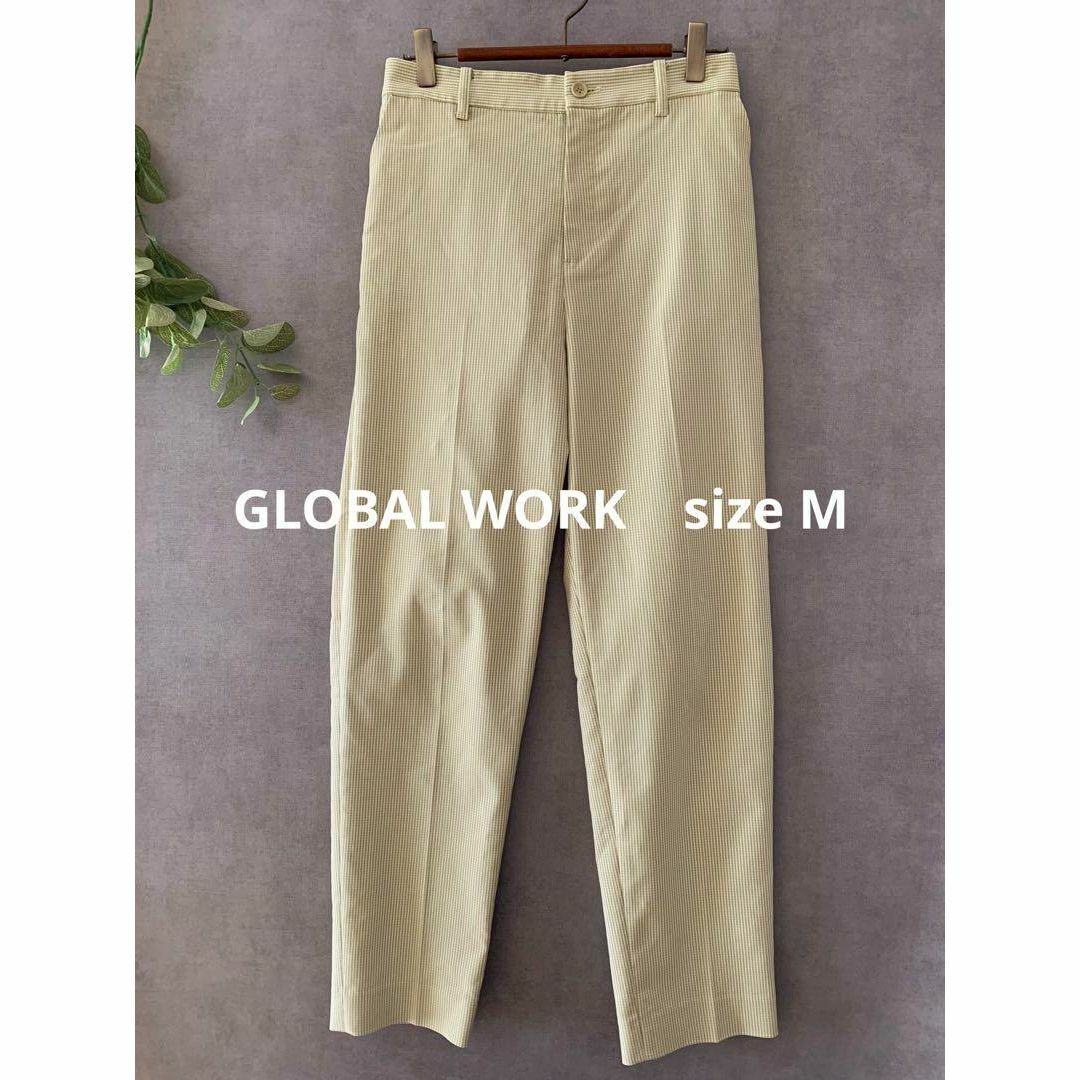 GLOBAL WORK(グローバルワーク)のGLOBAL WORK ライトグリーン チェックパンツ レディースのパンツ(カジュアルパンツ)の商品写真