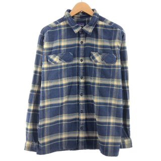 パタゴニア(patagonia)の古着 18年製 パタゴニア Patagonia ORGANIC COTTON オーガニックコットン 53947FA18 長袖 フランネルチェックシャツ メンズXL /eaa405495(シャツ)