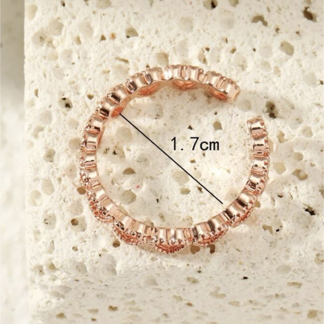 新品未使用　ピンクゴールド　ハート　リング　指輪　韓国　ニュアンス レディースのアクセサリー(リング(指輪))の商品写真