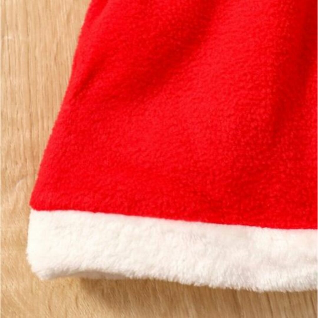 クリスマス コスプレ セット サンタ 女の子 子供 ポンチョ 赤 90 100 キッズ/ベビー/マタニティのキッズ服女の子用(90cm~)(ワンピース)の商品写真