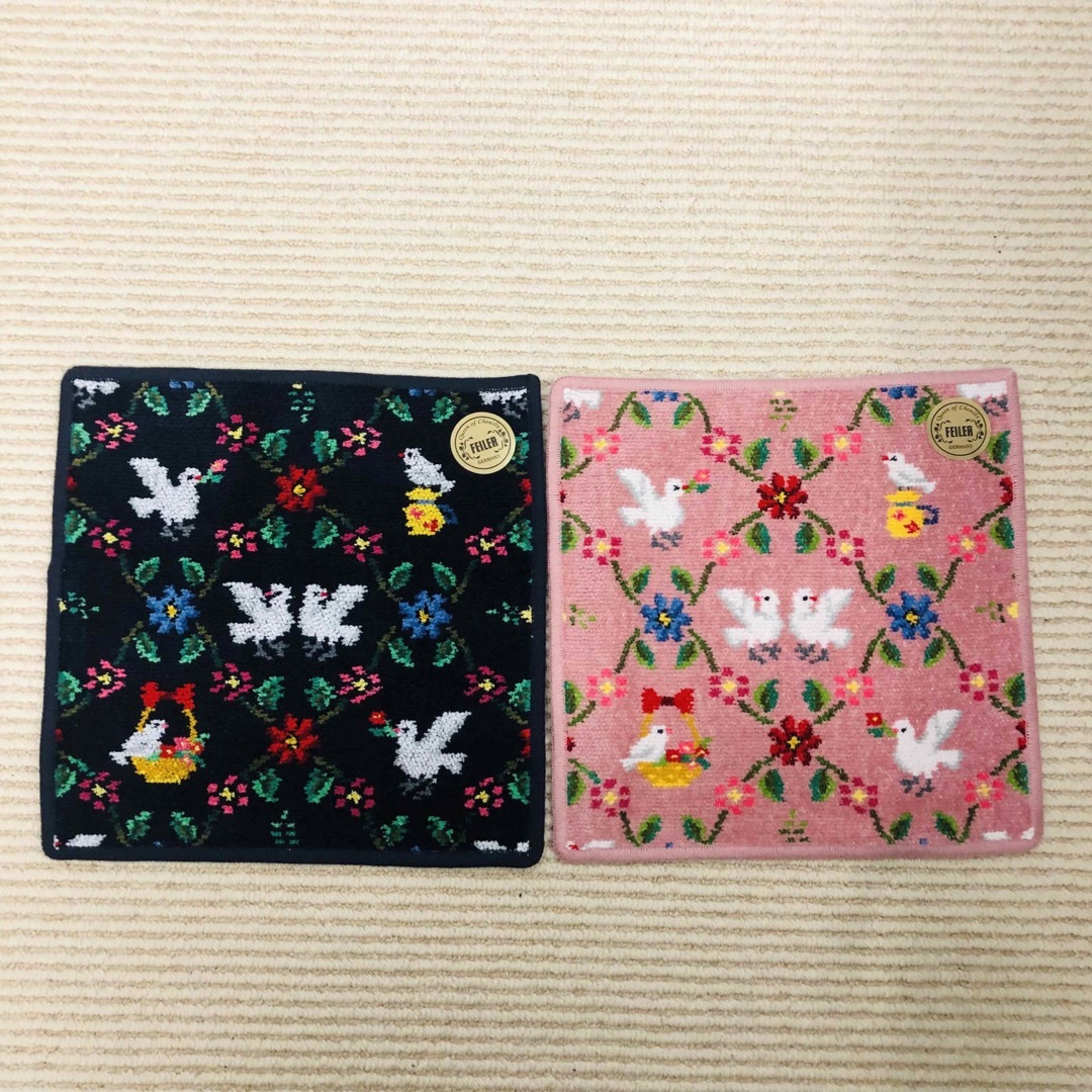 ファッション小物【新品】鳩居堂　フェイラー　メモリアルピジョン　ネイビー　ピンク
