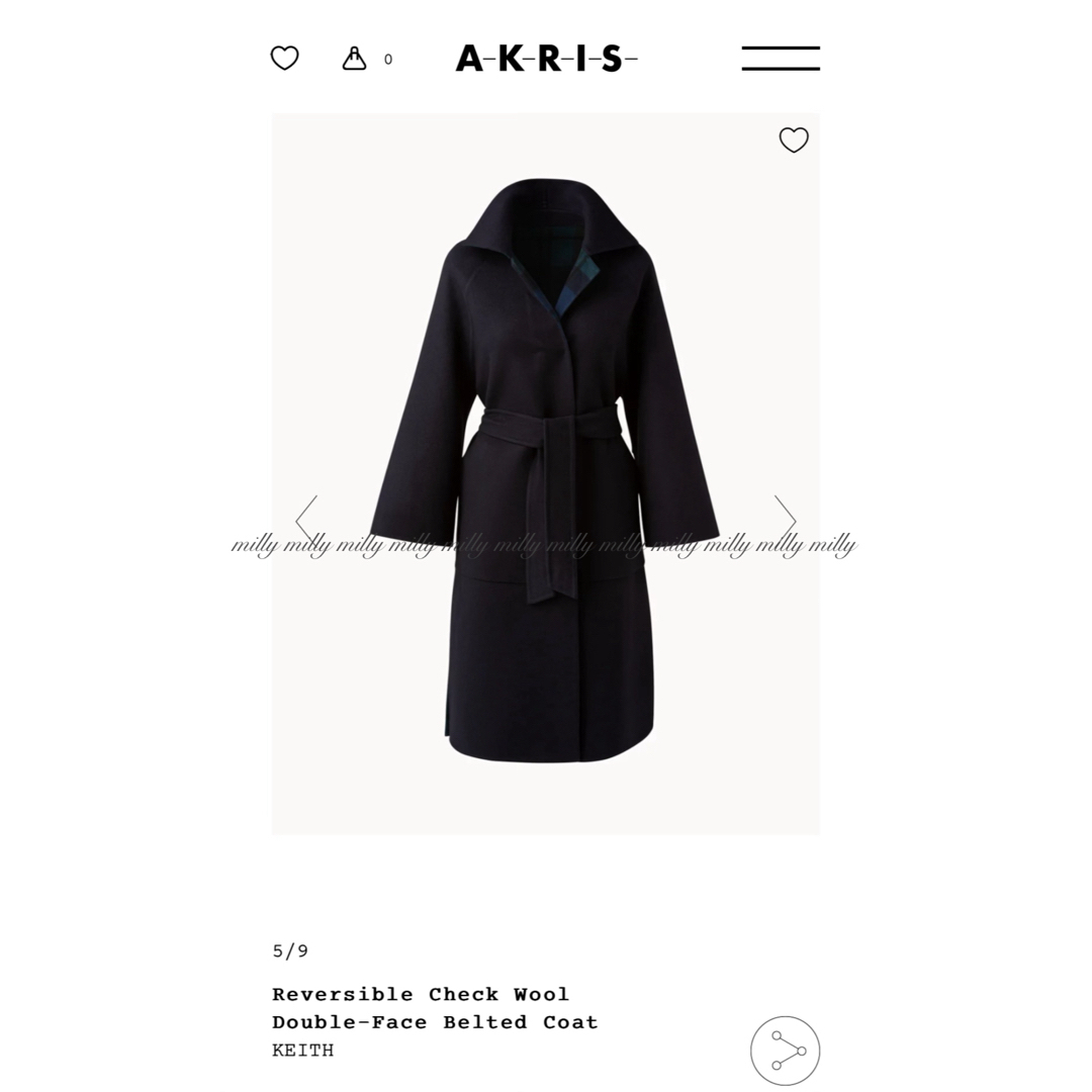 AKRIS(アクリス)の【AKRIS】2022-23リバーシブルダブルフェイスコート レディースのジャケット/アウター(ロングコート)の商品写真