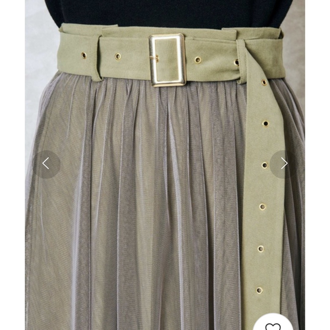 REDYAZEL(レディアゼル)のベルト付き チュールスカート レディースのスカート(ロングスカート)の商品写真