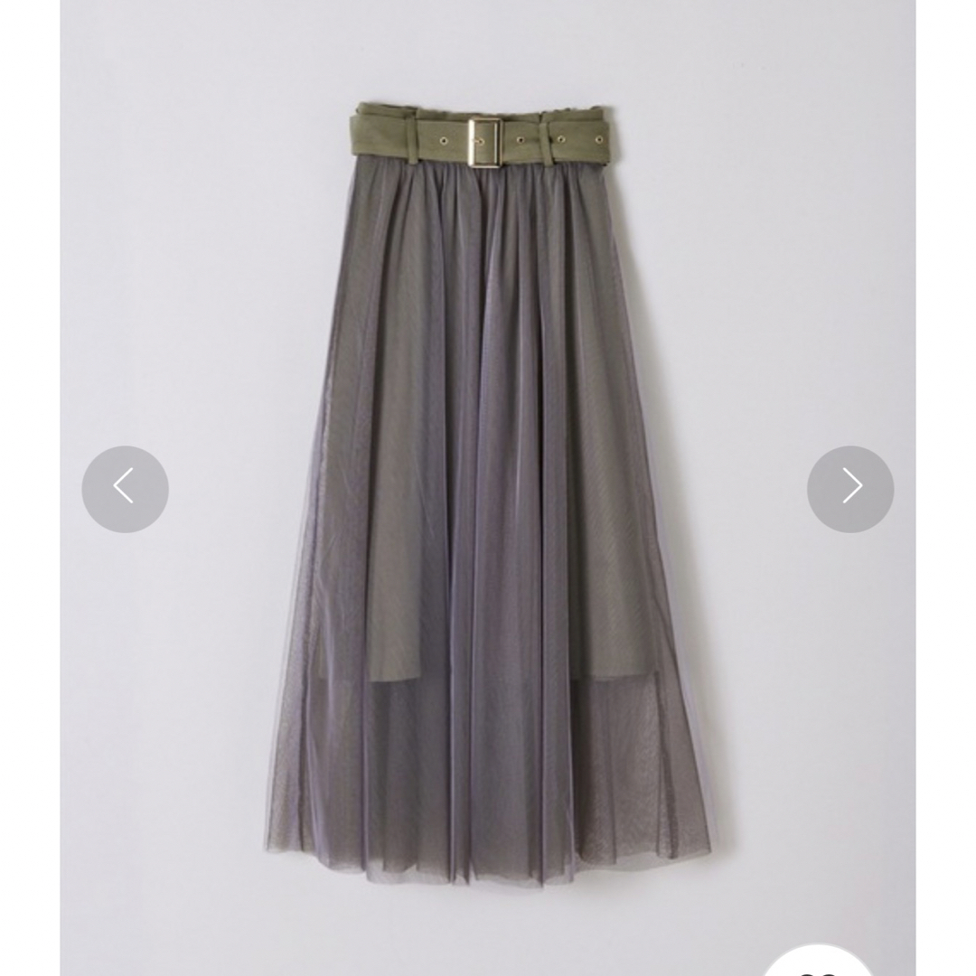 REDYAZEL(レディアゼル)のベルト付き チュールスカート レディースのスカート(ロングスカート)の商品写真