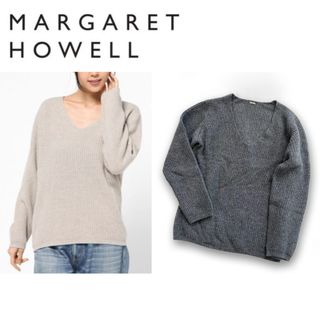 マーガレットハウエル(MARGARET HOWELL)のMARGARET HOWELL  カシミヤ混ミドルゲージリブニット(ニット/セーター)