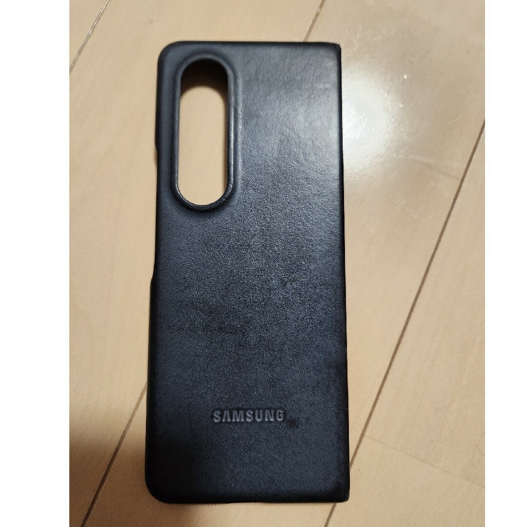 Galaxy(ギャラクシー)のGalaxy Z Fold4 Leather Cover　グレイグリーン スマホ/家電/カメラのスマホアクセサリー(Androidケース)の商品写真