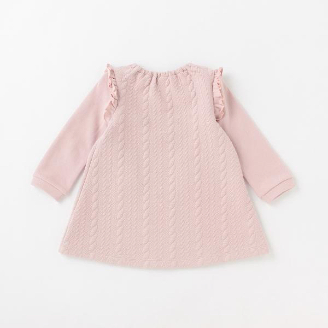 mezzo piano(メゾピアノ)の新品　ピューピルハウス　うさぎケーブルワンピース キッズ/ベビー/マタニティのキッズ服女の子用(90cm~)(ワンピース)の商品写真