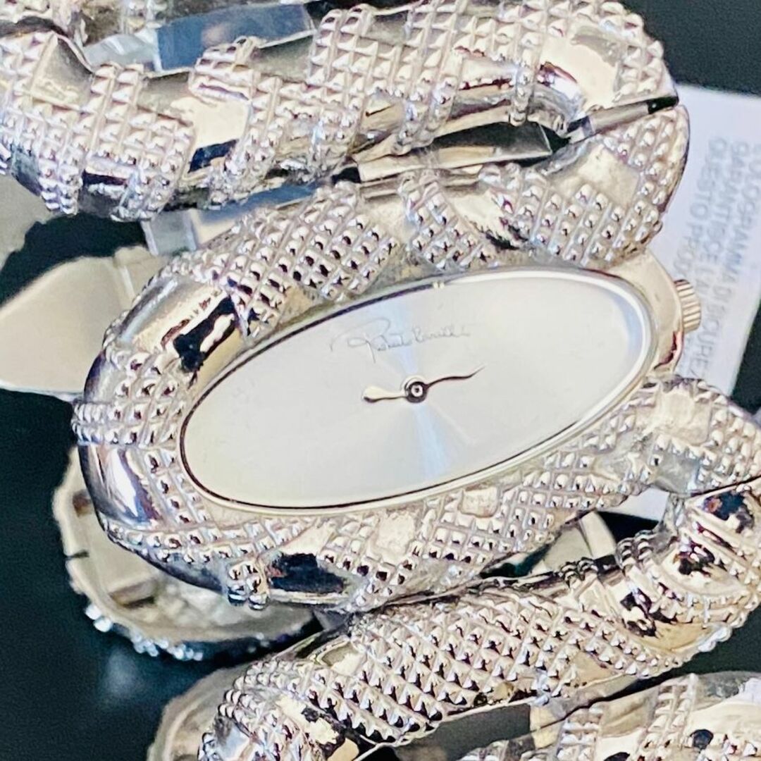 Roberto Cavalli(ロベルトカヴァリ)の新品/高級/RobertoCavalli/ロベルトカヴァリ/腕時計レディース 銀 レディースのファッション小物(腕時計)の商品写真