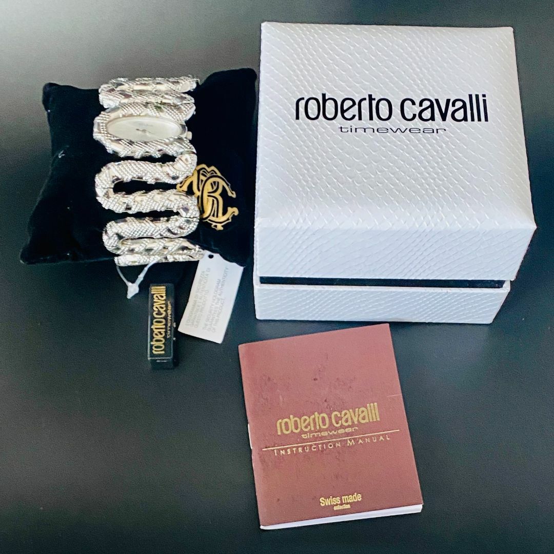 Roberto Cavalli(ロベルトカヴァリ)の新品/高級/RobertoCavalli/ロベルトカヴァリ/腕時計レディース 銀 レディースのファッション小物(腕時計)の商品写真