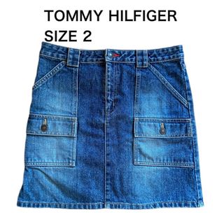 トミーヒルフィガー(TOMMY HILFIGER)のTOMMY HILFIGER トミーヒルフィガー デニムスカート ミニ 刺繍 2(ミニスカート)