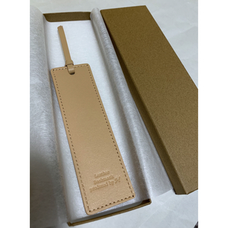 革製　しおり　leather bookmark produced by h(しおり/ステッカー)