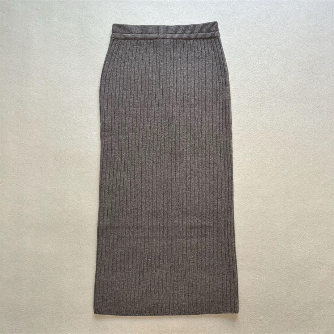 Ron Herman(ロンハーマン)の1er ウールカシミヤワイドリブスカート レディースのスカート(ロングスカート)の商品写真