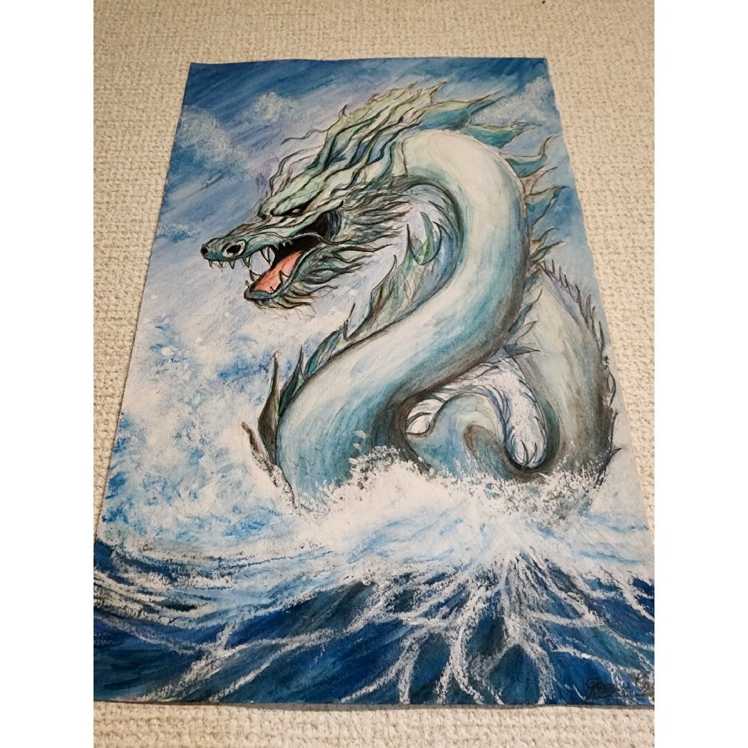 水彩画 龍の絵 辰年の通販 by ☆ハッピーカラー☆|ラクマ 水彩画 龍の絵 辰年の通販 by ☆ハッピーカラー☆|ラクマ