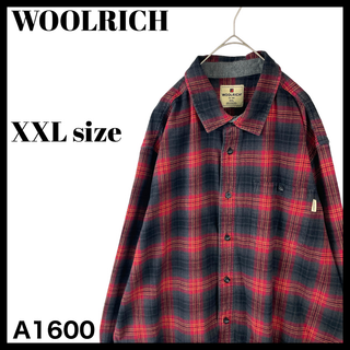 ウールリッチ(WOOLRICH)の大きいサイズ ウールリッチ メンズ ネルシャツ 長袖シャツ 赤 チェック XXL(シャツ)