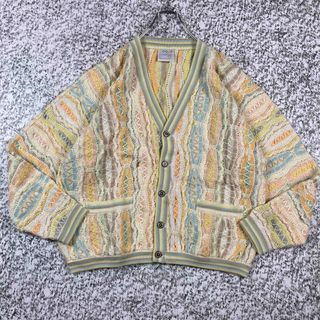 クージー(COOGI)の【激レアカラー】クージー　3D立体編み　マーセライズコットンニットカーディガン(カーディガン)