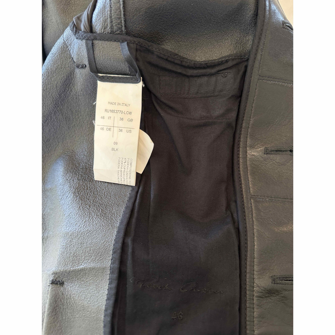 Rick Owens tracker jacket LCW 46ブランド定番の牛革です