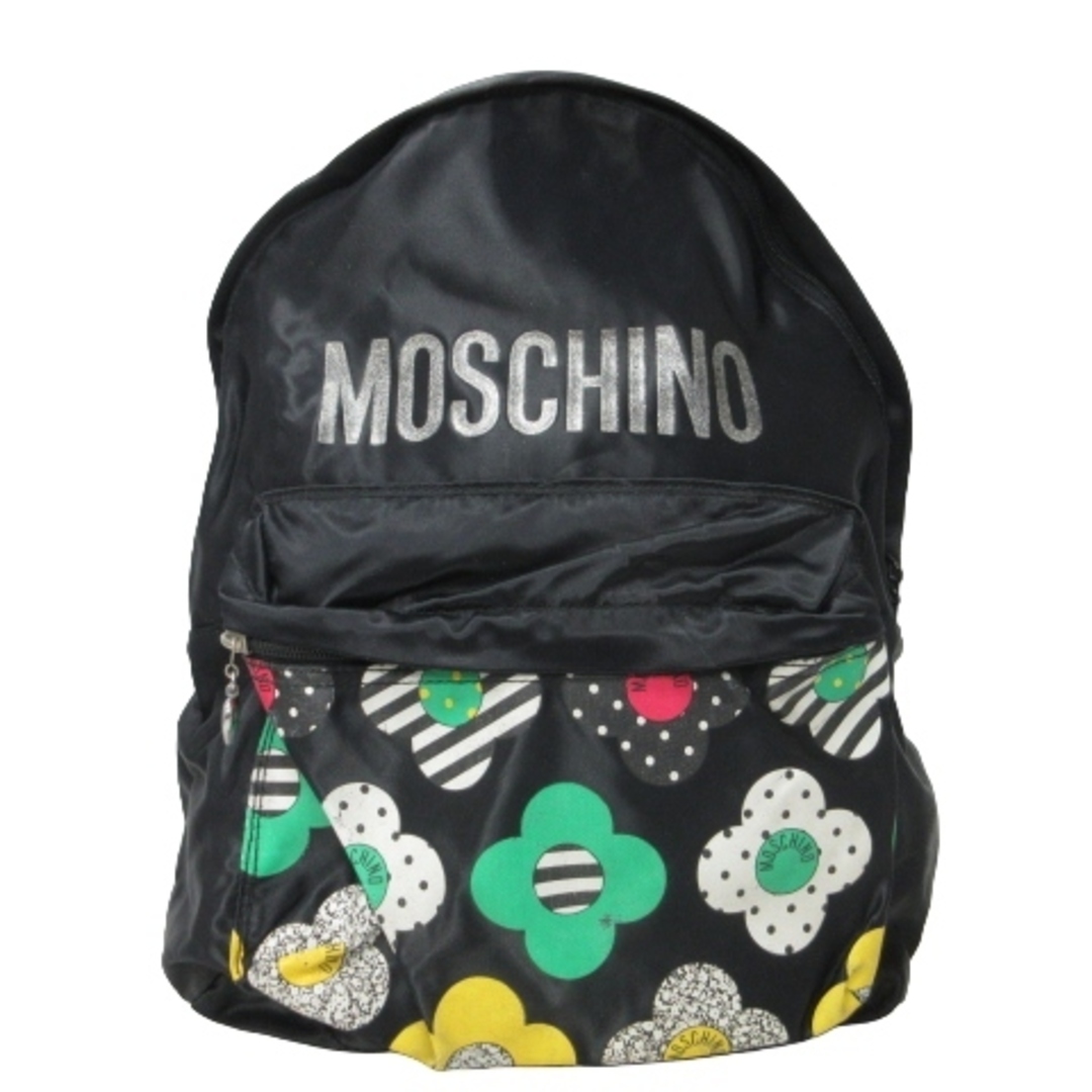 MOSCHINO(モスキーノ)のモスキーノ リュックサック デイパック バックパック 花柄 ロゴラメプリント  レディースのバッグ(リュック/バックパック)の商品写真