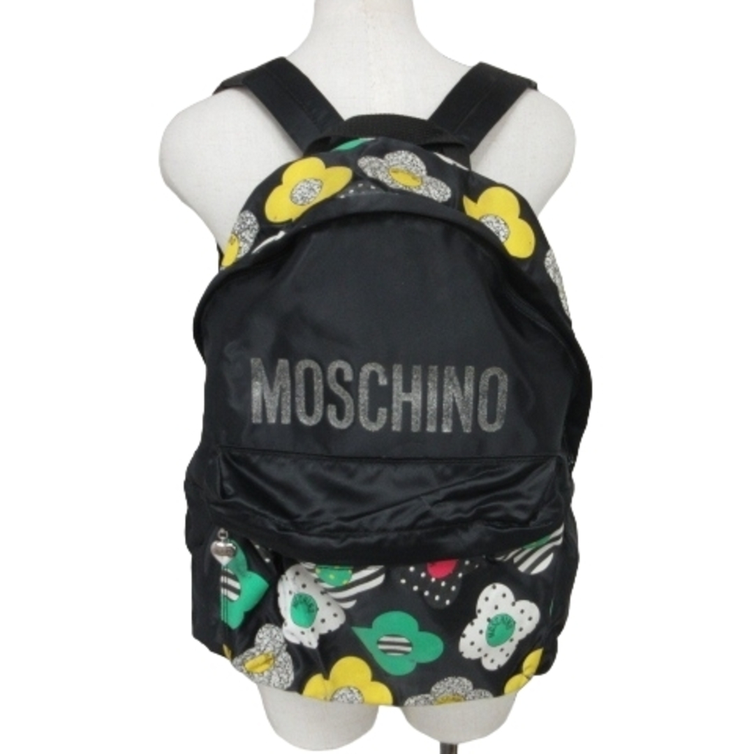 MOSCHINO(モスキーノ)のモスキーノ リュックサック デイパック バックパック 花柄 ロゴラメプリント  レディースのバッグ(リュック/バックパック)の商品写真