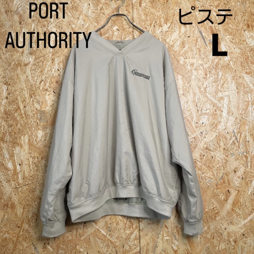 PORT AUTHORITY プルオーバー USA 古着  スエット ベージュ メンズのトップス(スウェット)の商品写真