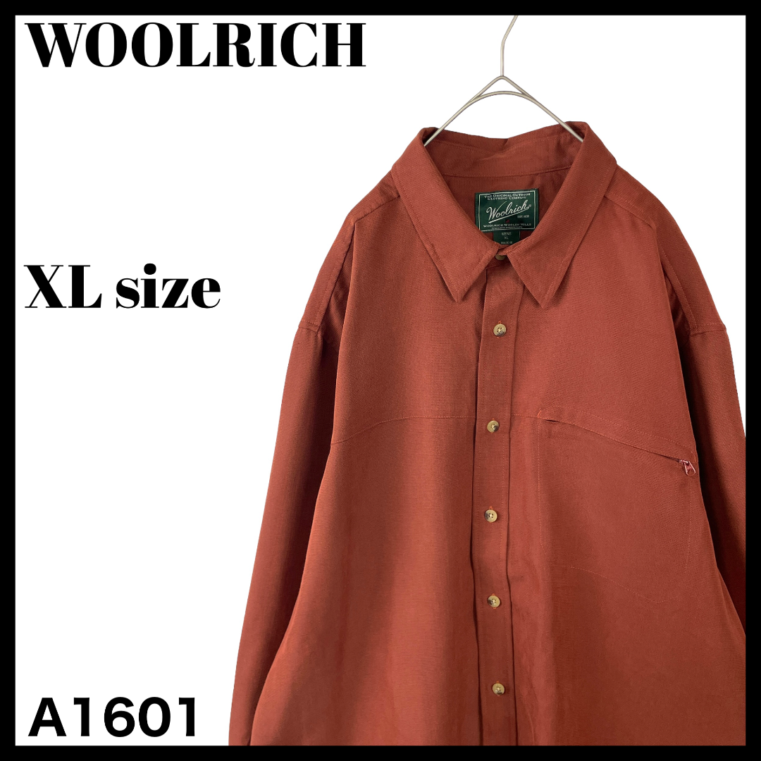 WOOLRICH(ウールリッチ)のUSA古着 ウールリッチ メンズ 長袖シャツ 赤茶 ブラウン メンズ US/XL メンズのトップス(シャツ)の商品写真