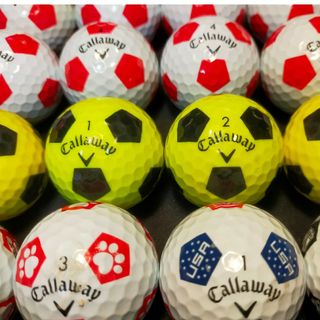 キャロウェイ(Callaway)のゴルフボール キャロウェイ サッカーボール柄 クロムソフト 24球 ロストボール(その他)